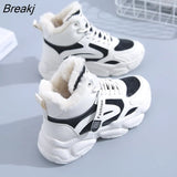 Women Warm Sneakers Platform Snow Boots 2022 Ankle Booties Female Causal Plush Shoes Cotton Ladies Boot Zapatos