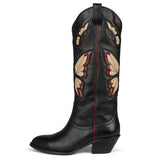 Breakj Large-Size Coarse And High-Sleeve Sleeve Butterfly Western Cowboy Boots