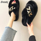 Women's Cross Band Slippers Soft Plush Furry Cozy Open Toe House Shoes Indoor Outdoor Faux Fur Slippers Comfy Slip On