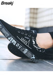 Spring Autumn New Men's Flat Shoes Fashion Comfortable Breathable Canvas Lace Casual
