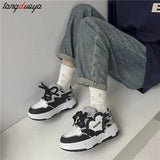 Cute Womens Sneakers Love Heart Bread Platform Designer Fashion Shoes Breathable Sports Casual Student New Footwear