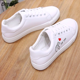 Women's Sneakers Leather Shoes Spring Trend Casual Flats Sneakers Female Fashion Comfort White Vulcanized Platform Shoes