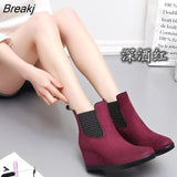Women Rain Boots Waterproof Female Wedge Boots Non-slip Water Shoes for Women PVC Ladies