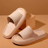 Thick Platform Bathroom Home Slippers 2023 Summer EVA Soft Thick Bottom Beach Sandals Woman Non Slip Flip Flops