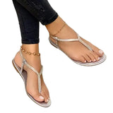 Summer Sandals for Women Fashion Pointed Toe Flats Women's Casual Sandals Ladies Flip Flops Roman Low Heel Woman