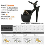 New Brand Women Sandals Summer Shoes Sexy Thick High Heels Platform Dress Party Wedding Shoes Woman Pumps Stripper