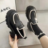 Women Spring Black Platform Mary Jane Shoes Women Heels Retro Lolita Shoes Ladies Designer Uniform Shoes Leather