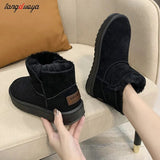 Snow Boots Fur Ladies Boots Tube Thickened Cotton Warm Fur Shoes Student Women Winter Short Boots Cotton shoes women