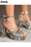 Platform Chunky Heels Sandals 2023 Brand New Spring Summer Fashion Ankle Strap comfy Walking Office Lady Woman