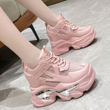 Wedge Heel Sneakers for Women 2023 New Breathable Chunky Platform Sports Shoes Woman Fashion Non Slip Thick Sole