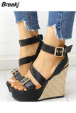 top quality big size 43 gladiator Women Wedges Shoes 2023 Summer Sandals Woman Sexy Party Platform High Heels Shoes
