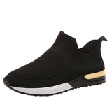 Net Sports Shoes, Girls, Elastic Cloth, Socks, Large-Size Breathable Sports Shoes, Single