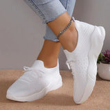 Women's Knitted Breathable Sneakers Lightweight Non Slip Sports Tennis Shoes for Women 2023 Autumn Casual Flats Zapatillas