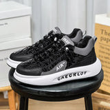Men's Casual Thick Soled Sneakers Breathable Shoes 2023 New Autumn Men's Slip on Walking Flats Shoes Fashion Vulcanized