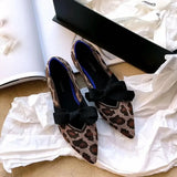 Weaving Bowknot Pointy Toe Ballet Shoes Women Cozy Flats Pregnant Shoes Breath Mixed Color Shallow Knitted Ballerina