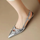 Silver Heel 2024 Elegant Party Dress Shoes for Women Sandals Women's Pointed Toe Heels Designer Stripper Shoe