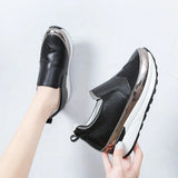 Large Size One Foot Pedal Lazy Shoes Fashion Diamond Pine Platform Leisure Inside Increased Single Shoes