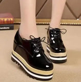 Womens Sneakers Shoes Wedge Basket 2024 Platform Tennis Female Roses Fashion Thick Sole Silver Trainers High Lace-Up Fabric PU