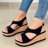 Platform Women's Shoes, 2024 New Wedge Fish Mouth Sandals, Platform Platform Platform Casual Sandals, Roman