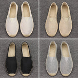 Size 35-45 Women Sewing Flax Shoes Slip on Loafers Casual Shoes Woman Espadrilles Hemp Canvas Flat