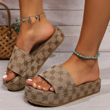 2024Women's Summer New Classic Solid Color Thick-soled Non-slip Sandals Daily Comfortable Shallow Holiday Party Beach