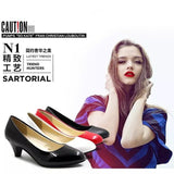 Breakj Autumn New High-Skinned Women's Singles Light Mouth Round Head To Help Thick Heel Large Working