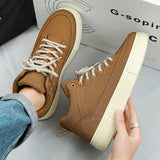 Men's Canvas Shoes Fashion Spring Solid High Top Vulcanized Shoes Men Flat Design Casual Sneakers Man Board