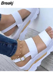 Fashion Wedge Female Platform Buckle Strap Street Summer Outdoor Shoes Punk Beach Wedges Women Sandals Sandalias De