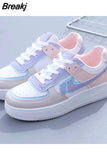 College Style Women Shoes Vulcanize Light Casual Designer Comfortable Lace-up