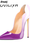 brand shoes plus size 33-45 pointed 12cm high stiletto heels 10cm 8cm shallow fashion classic women pumps QP042