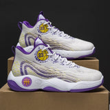 Men's Basketball Shoes New Four Seasons Fashion Thick Sole Anti Slip Sports Lightweight Football Shoes Running Casual