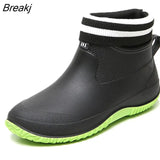 Boots Women's Rubber Anti-skid Colorful Unisex Ankle Boots Lightweight Slip on Shoes 2023 Fashion Water-proof Drop