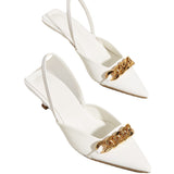 Breakj Size Spring / Summer 2023 New Pointed Thin With Low Heel Pointed Niche Empty Belt Mixed