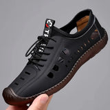 Summer Men's Casual Sandals Fashion Hollow Out Breathable Shoes Flat Business Soft Bottom Sneakers Sandalias