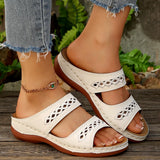 Fish Mouth Artificial PU Women's Sandals Unlimited Breathable Flat Heel Women's