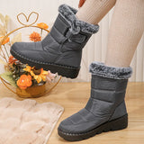 2023 New Waterproof Winter Boots Women Couples Non Slip Platform Snow Boots Woman Warm Long Plush Ankle Booties Size