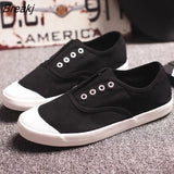 Men Canvas Shoes Fashion Slip on Men's Vulcanized Shoes Flat Casual Shoes Male Sneakers Summer Breathable Cloth