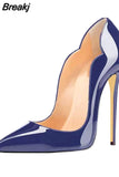 brand shoes plus size 33-45 pointed 12cm high stiletto heels 10cm 8cm shallow fashion classic women pumps QP042