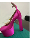 Heels Women Pumps Elegant Patent Leather Office Lady Shoes Luxury Brand High-heeled Female Platform Shoes Summer 2024