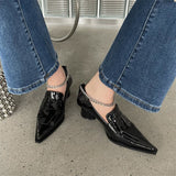 Shoes Female Footwear Casual Sneaker Clogs Platform Pointed Toe Autumn Patent Leather Ballet Flats 2023 New Comfortable