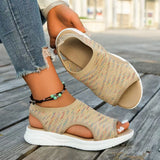 Breakj Summer New Large-Size Fashion Thick-Bottomed Flying Weaving Outside Wearing Fish-Mouthed