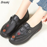 Fur Moccasins Women Sport Sneaker for Elderly Female Soft Warm Comfortable Loafers Size