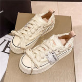 Womens Flat Sneakers New Style Breathable Floral Canvas Shoes Autumn Thick Platform All-match Student Sneakers Zapatillas