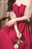 French Elegant Midi Dresses Korean Fashion Evening Party Dress Females Wedding Vintage Sundresses for Women Summer