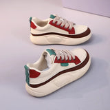 Mujer 2024 Women Vulcanized Shoes Platform Casual Sneakers Fashion Lace Up Outdoor Sport Running Comfortable