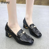 New Shoes Women Heels Leather Sandals Summer Heel Pearl Sandals Heel Leather Femme High Heels Mary Jane