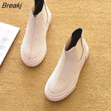 Winter Shoes Women Chelsea Boots Thick Sole Leopard Winter Shoes Warm Plush Women's Boots Woman Ankle Botas