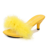Three-Dimensional Flowers Slippers Summer Transparent Sandals Beach Shoes Thin High Heels Walk Show Crystal Party Women