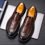 men Soft Sole Shoes for Men genuine Leather Spring Autumn Loafers Slip-On fashion wedding dress Shoes Men