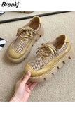 Strap Beige Heeled Sandals Female Shoe Espadrilles Platform Med Increasing Height Muffins shoe 2023 Summer Clogs Wedge